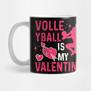 Volleyball is the valentine of love on the net Mug